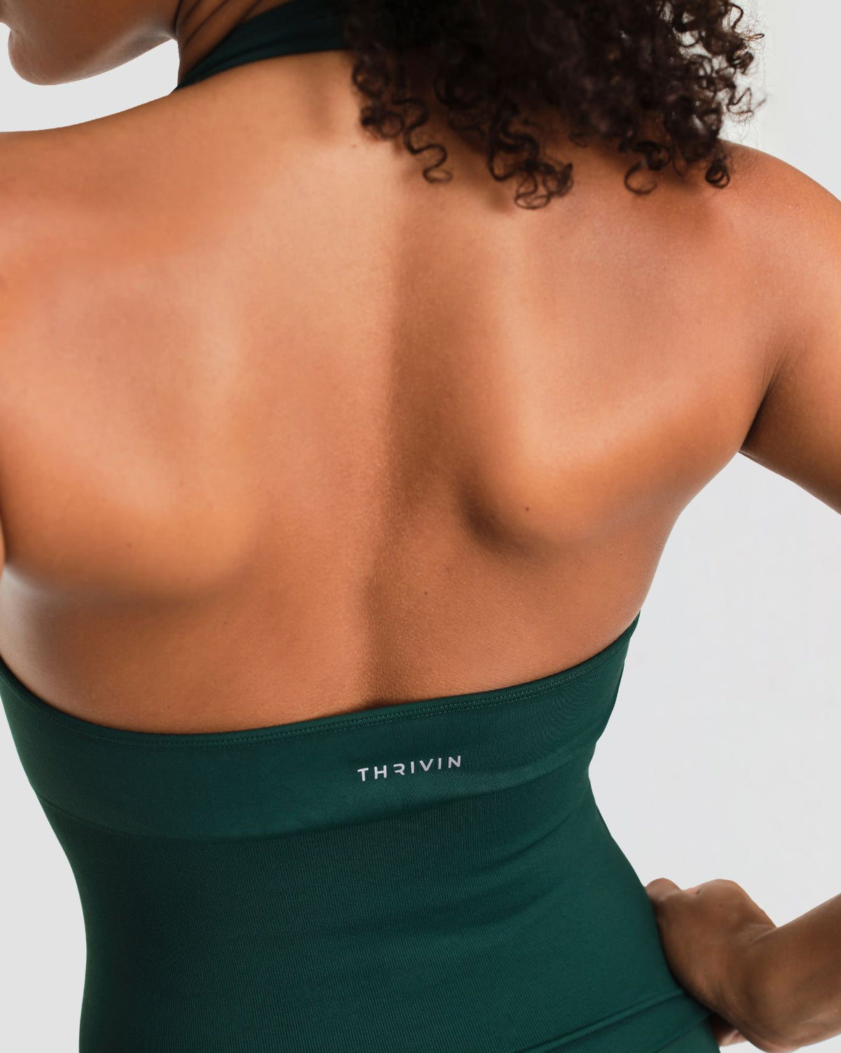 Elevate™ Sculpting Seamless Halterneck Top | Pine Green