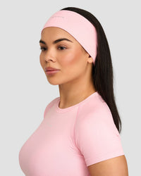 Colección Esencial Diadema con logotipo de cromo | Rosa de algodón