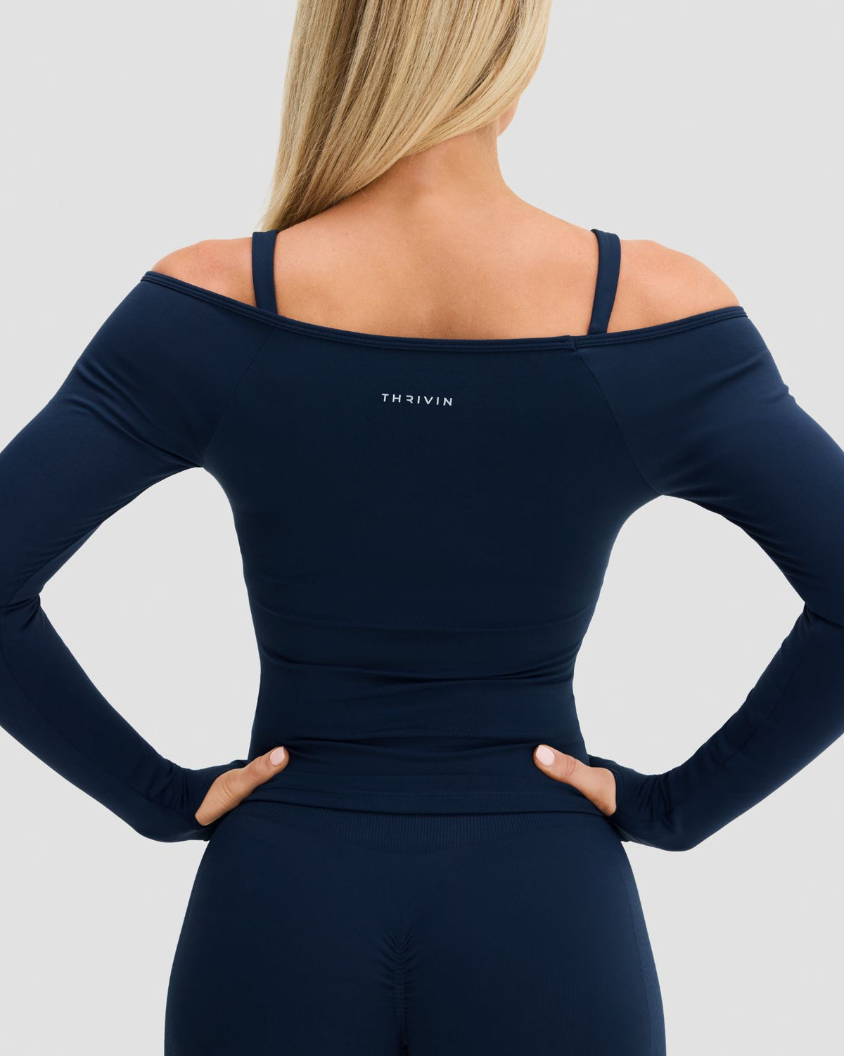 Elevate™ Sculpting Seamless V-Neck Top | Midnight Navy