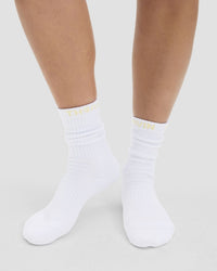 THRIVIN Long Crew Socks | Golden Butter