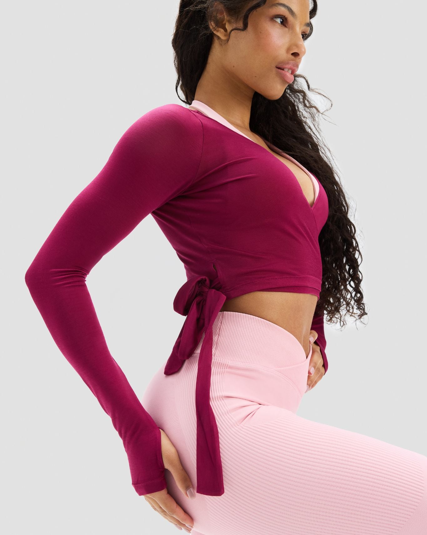 The Essential Collection Sheer Crop Wrap | Cherry Berry