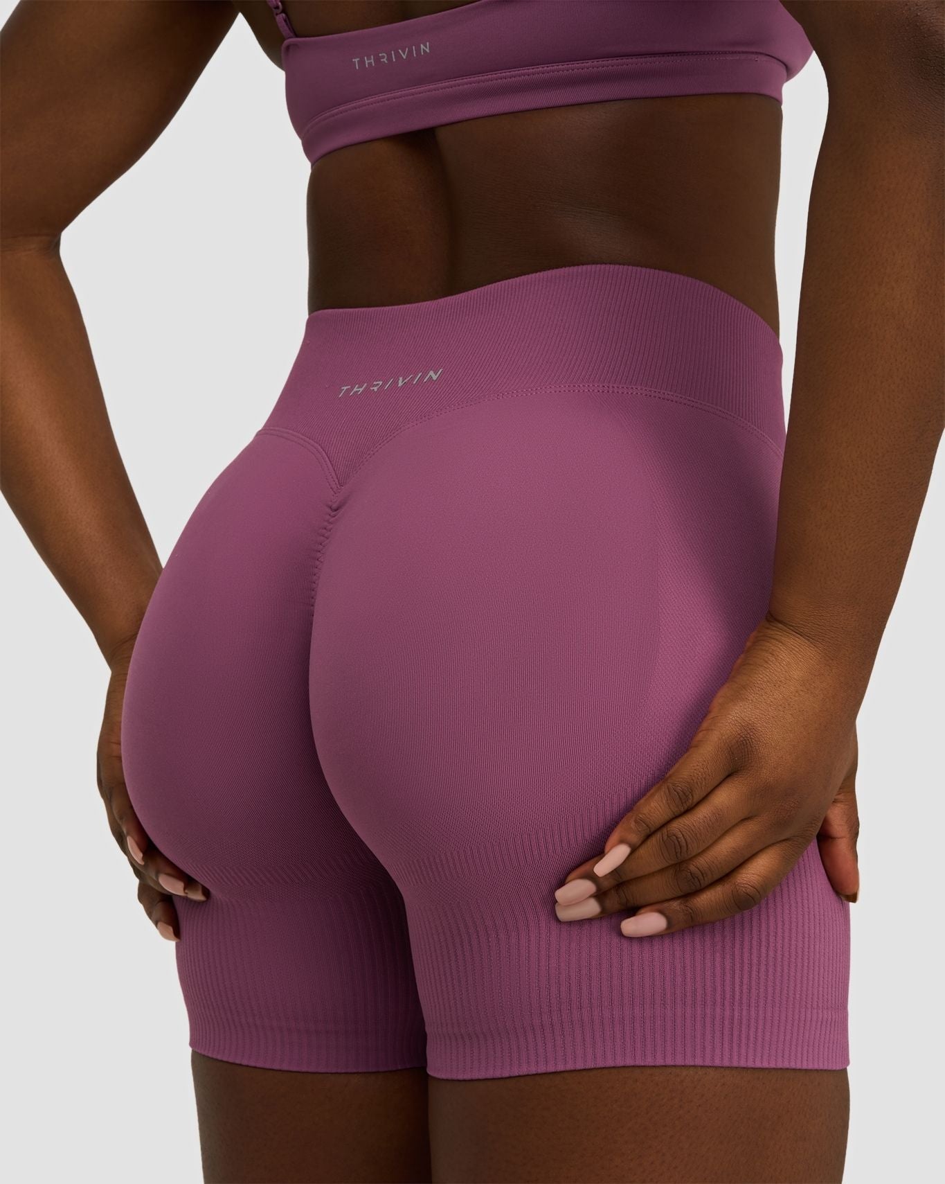Elevate™ Sculpting Mid Waist Scrunch Shorts | Orchid Mauve