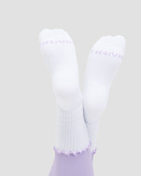 THRIVIN Frill Ruffle Socks | Lilac
