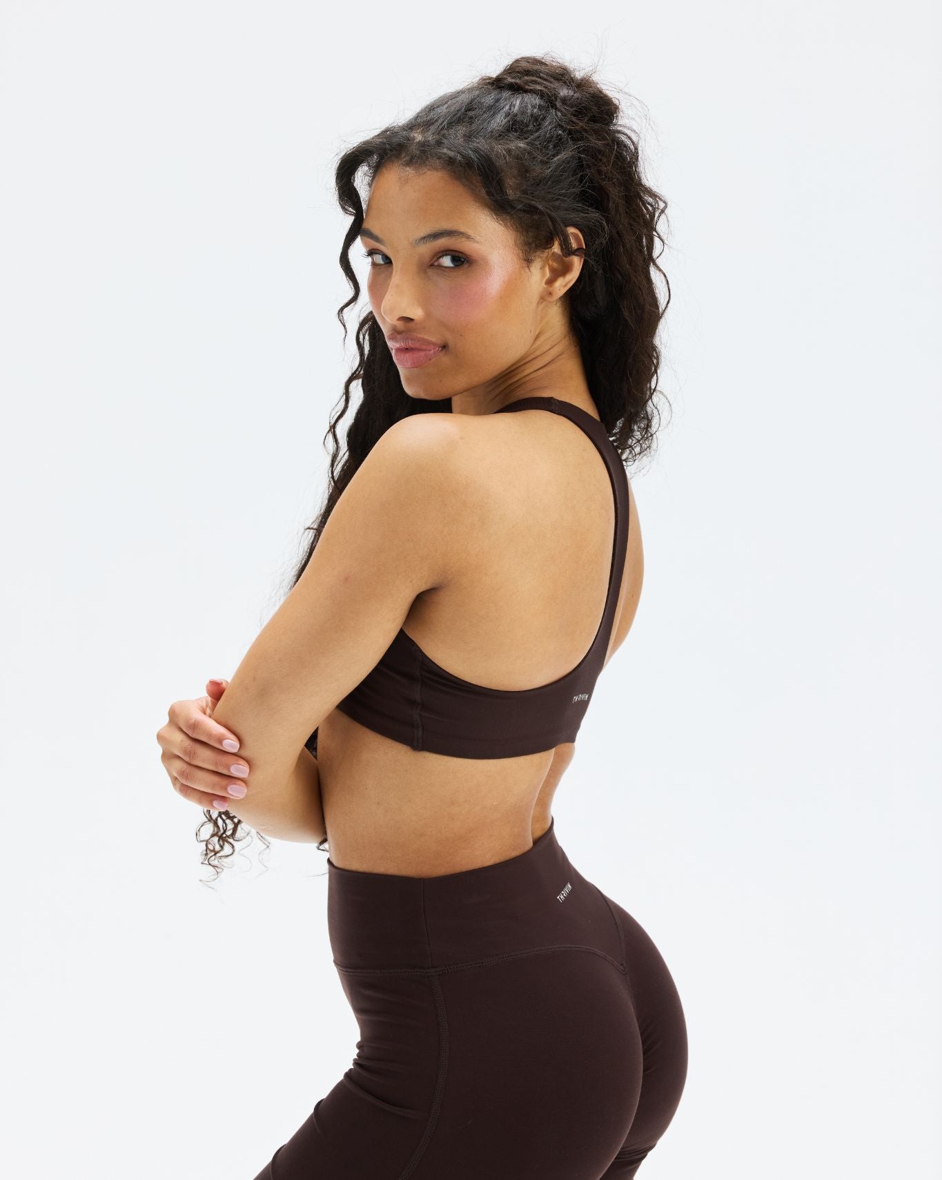 Essence Racer Back Sports Bra | Coffee