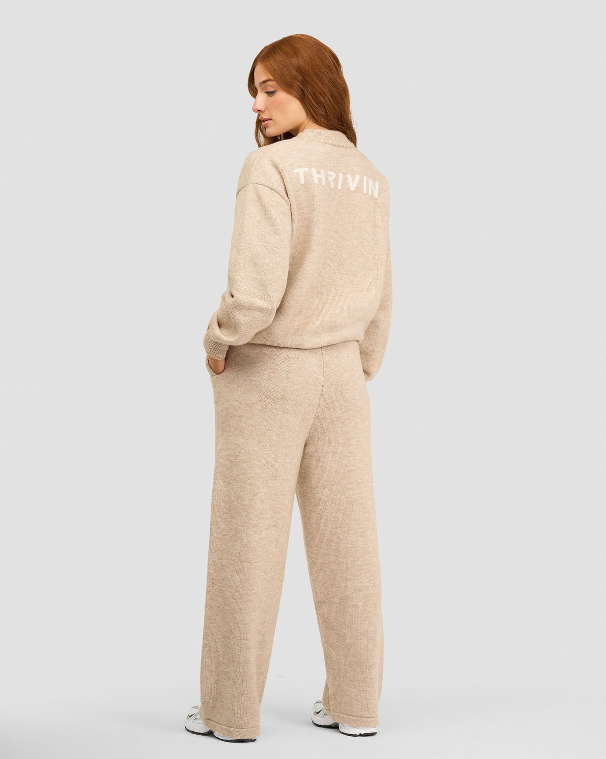 Essential Knitted Sweater & Trouser 2-Piece Set | Oat