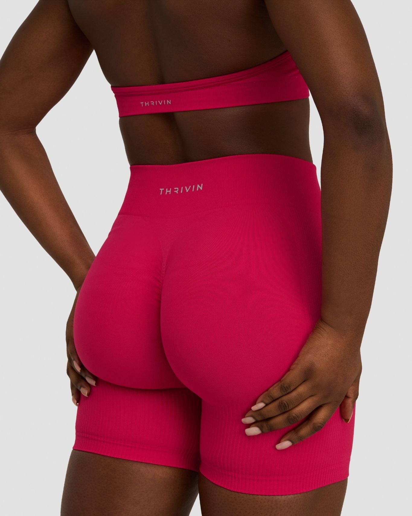 Elevate™ Sculpting Mid Waist Scrunch Shorts | Strawberry