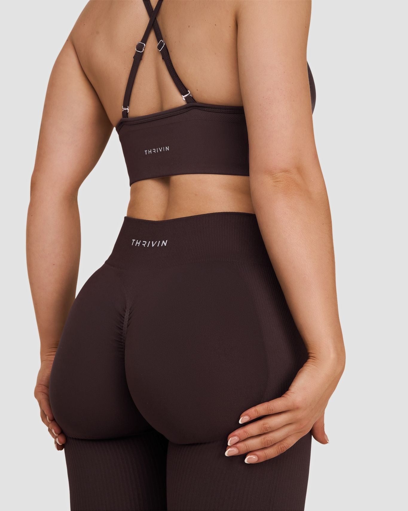 Elevate™ Sculpting Mid Waist Scrunch Leggings | Coffee