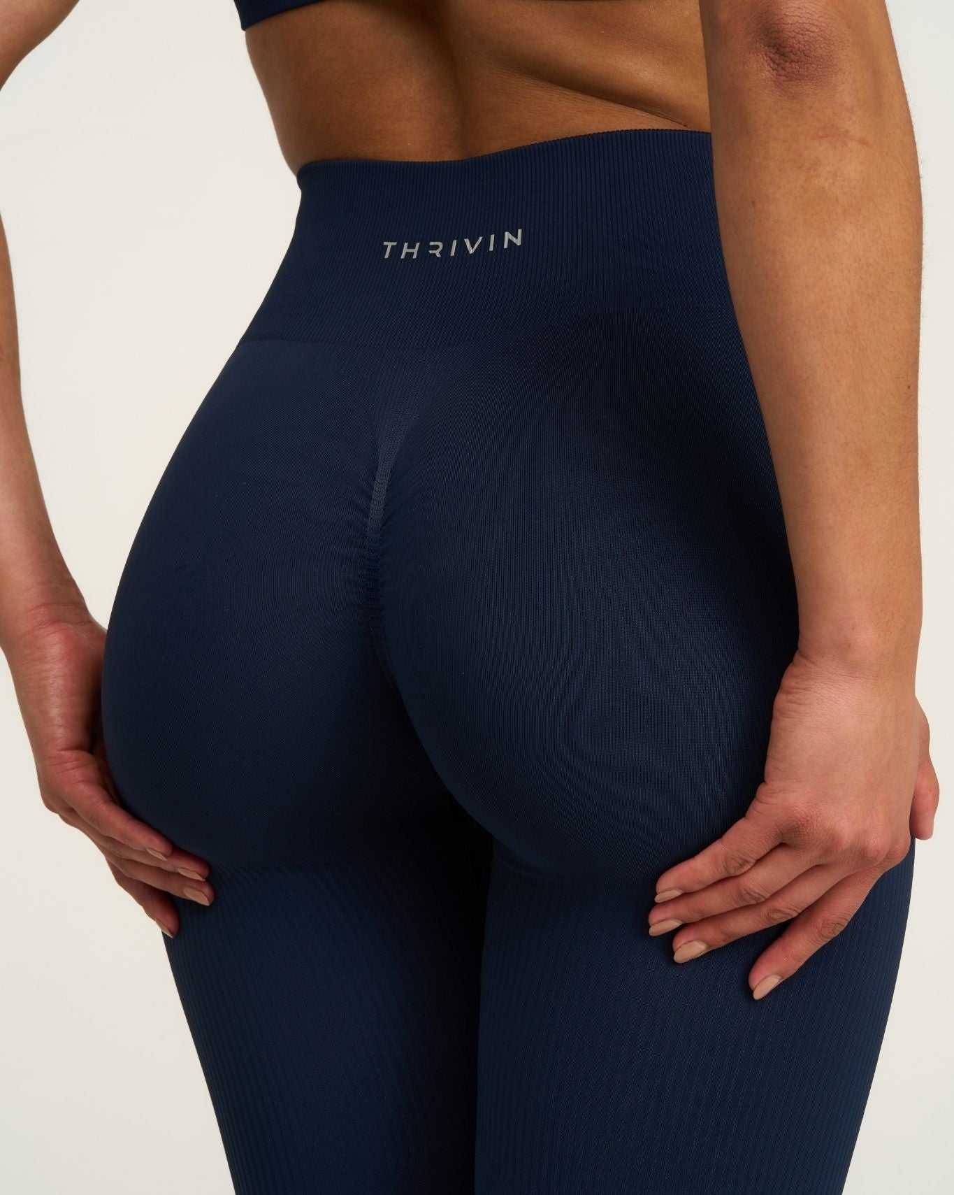 Elevate™ Mallas Leggings de Talle Alto con Fruncido Modeladoras | Azul Medianoche