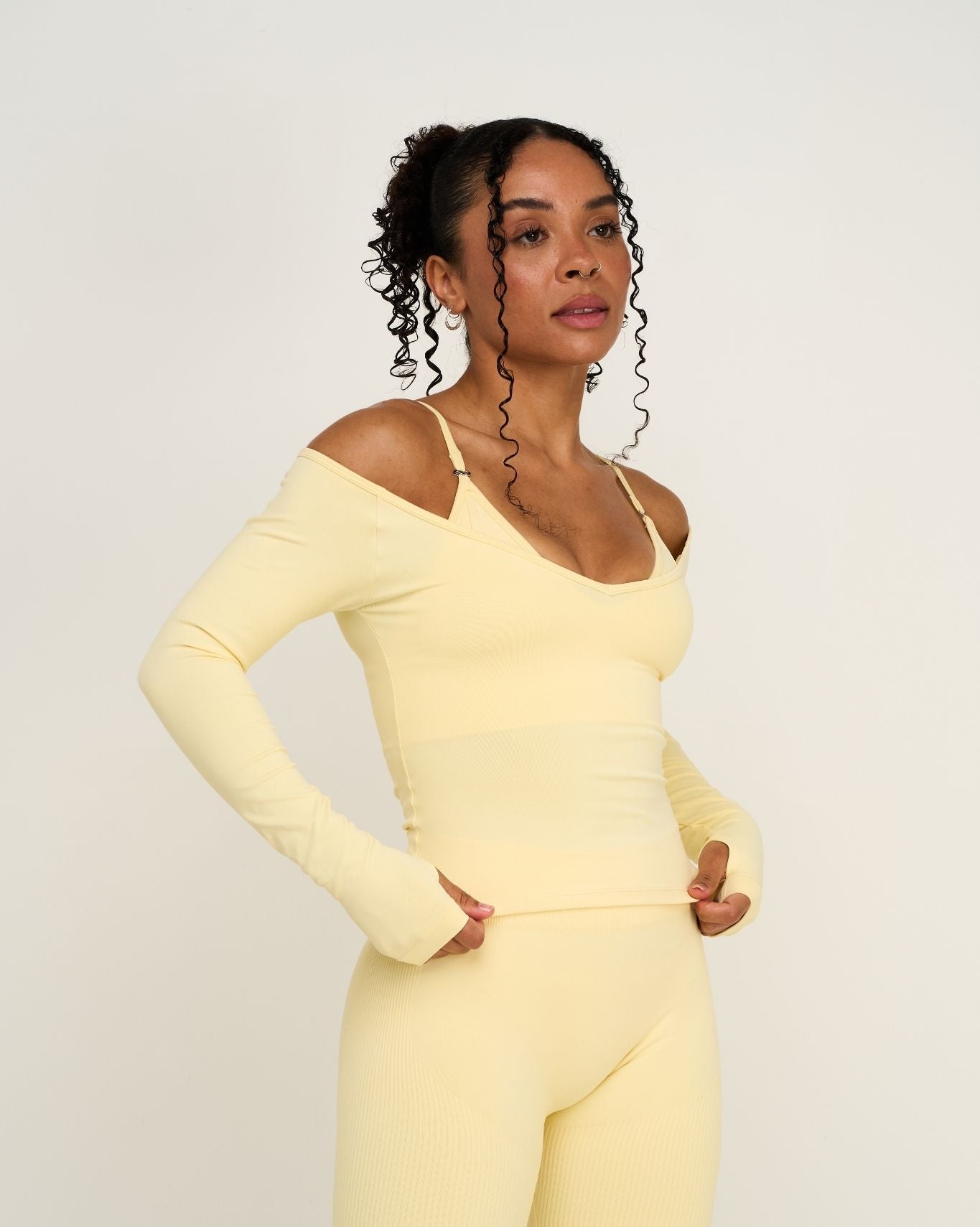 Elevate™ Sculpting Seamless V-Neck Top | Golden Butter