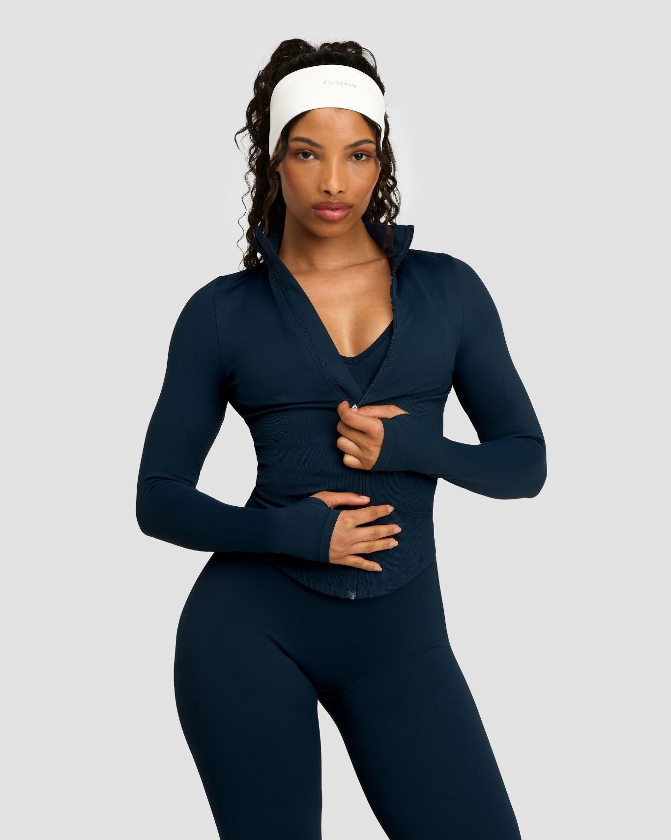 Elevate™ Chaqueta Moldeadora Sin Costuras | Azul Medianoche