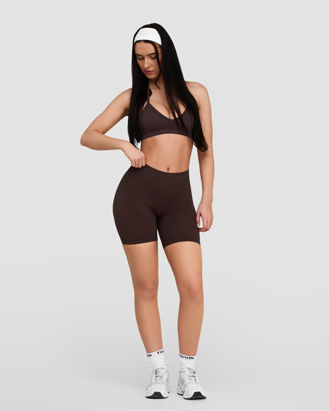 Elevate™ Sculpting Mid Waist Scrunch Shorts | Coffee