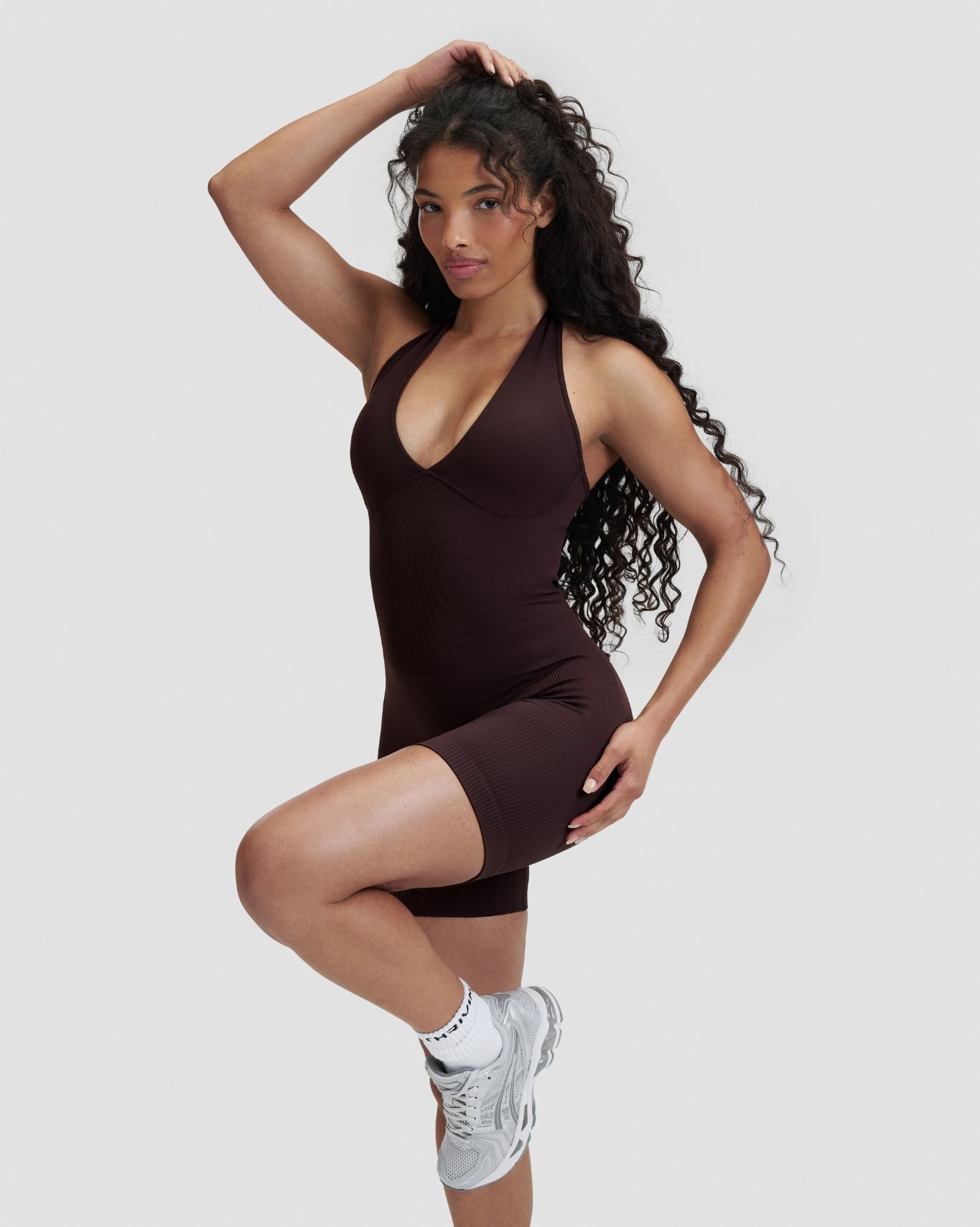 Elevate™ Sculpting Halterneck All In One | Coffee