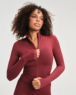 Elevate™ Compression Long Sleeve Jacket | Fine Wine