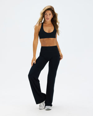 Essence Wide Leg Pants | Night Black