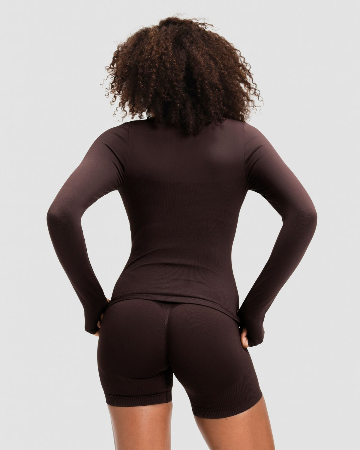 Elevate™ Compression Long Sleeve Jacket | Coffee
