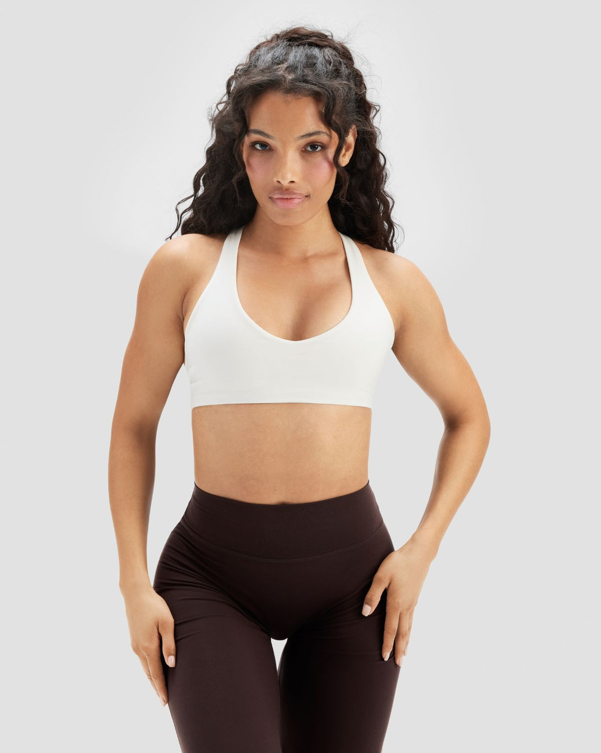 Essence Racer Back Sports Bra | Cream