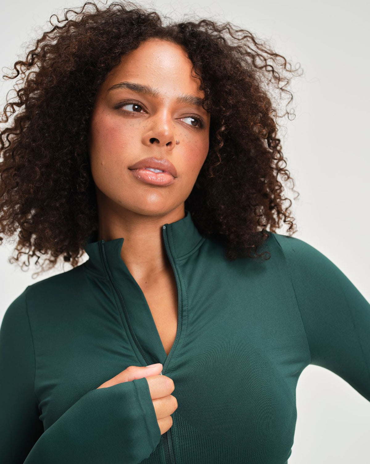 Elevate™ Compression Long Sleeve Jacket | Pine Green