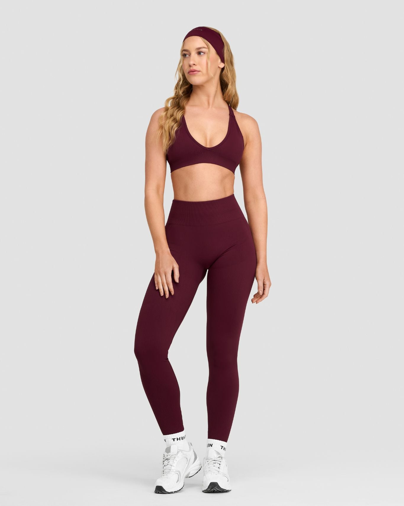 The Essential Collection Chrome Logo Headband | Merlot