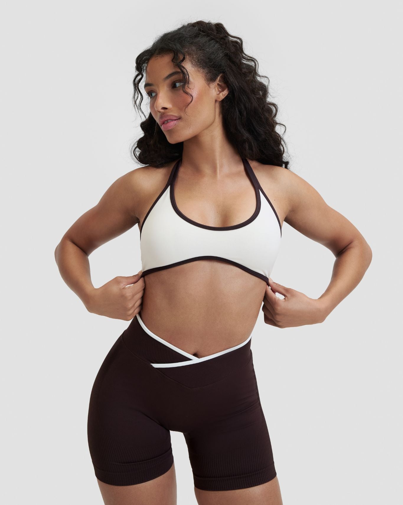 Elevate™ Outline Halterneck Bra | Cream