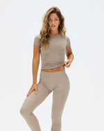 Elevate™ Compression T-Shirt | Latte