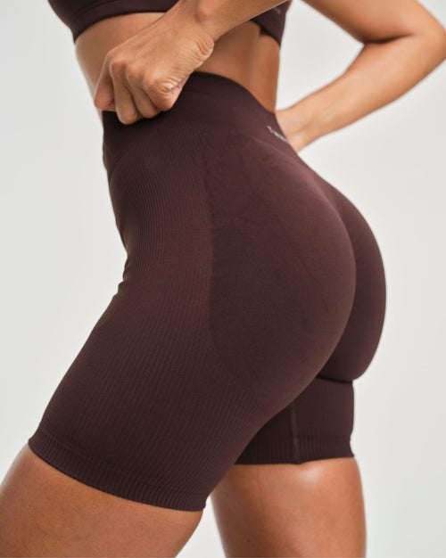 Elevate™ Sculpting Mid Waist Scrunch Shorts | Coffee