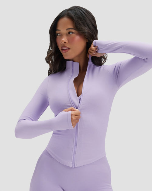 Elevate™ Compression Long Sleeve Jacket | Lilac