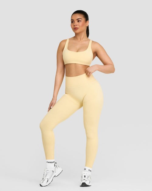 Elevate™ Sculpting High Waist Scrunch Leggings | Golden Butter