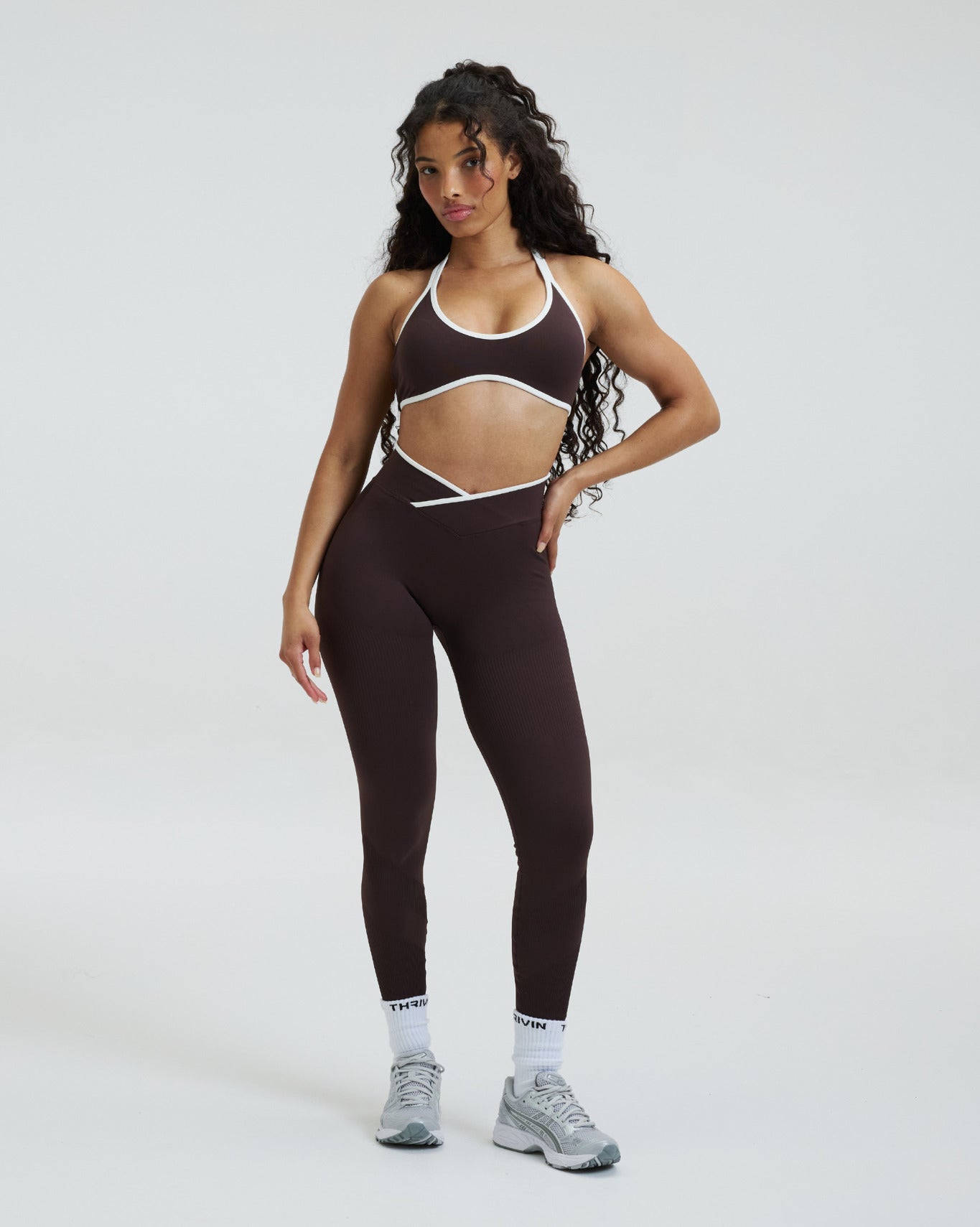 Elevate™ Outline Halterneck Bra | Coffee