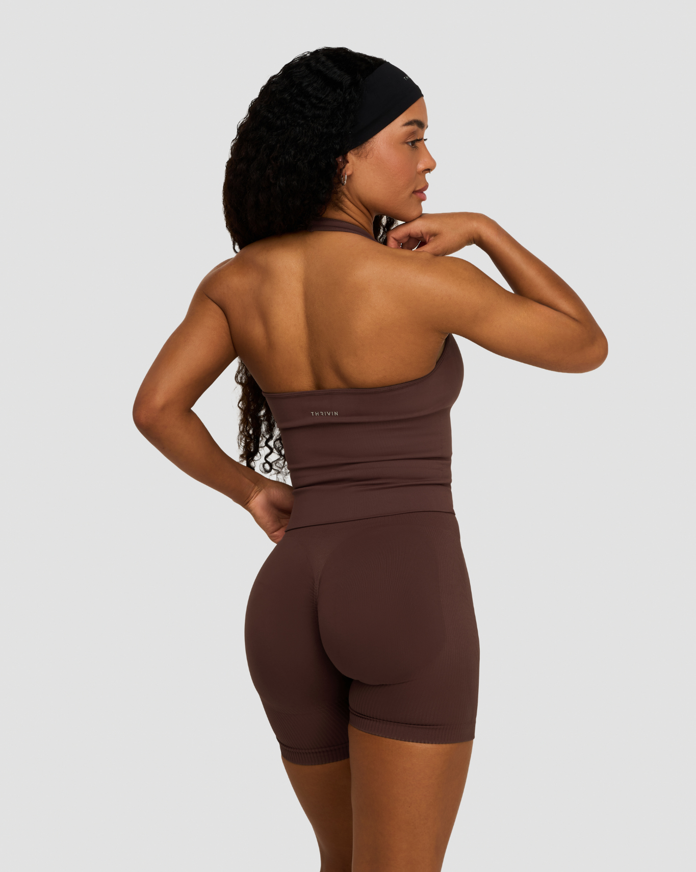 Elevate™ Sculpting Seamless Halterneck Top | Dark Mauve