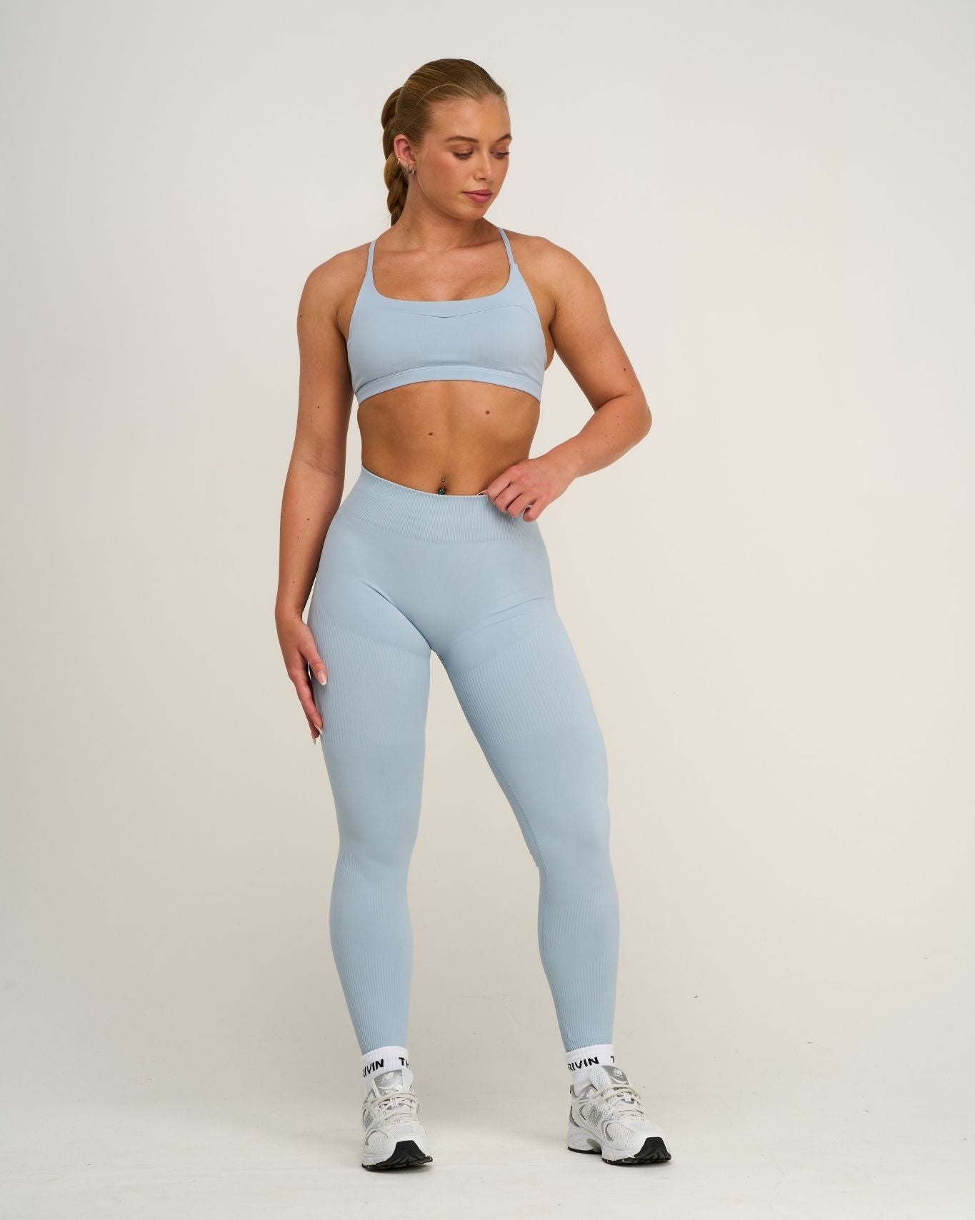 Elevate™ Sculpting Mid Waist Scrunch Leggings | Blue Haze