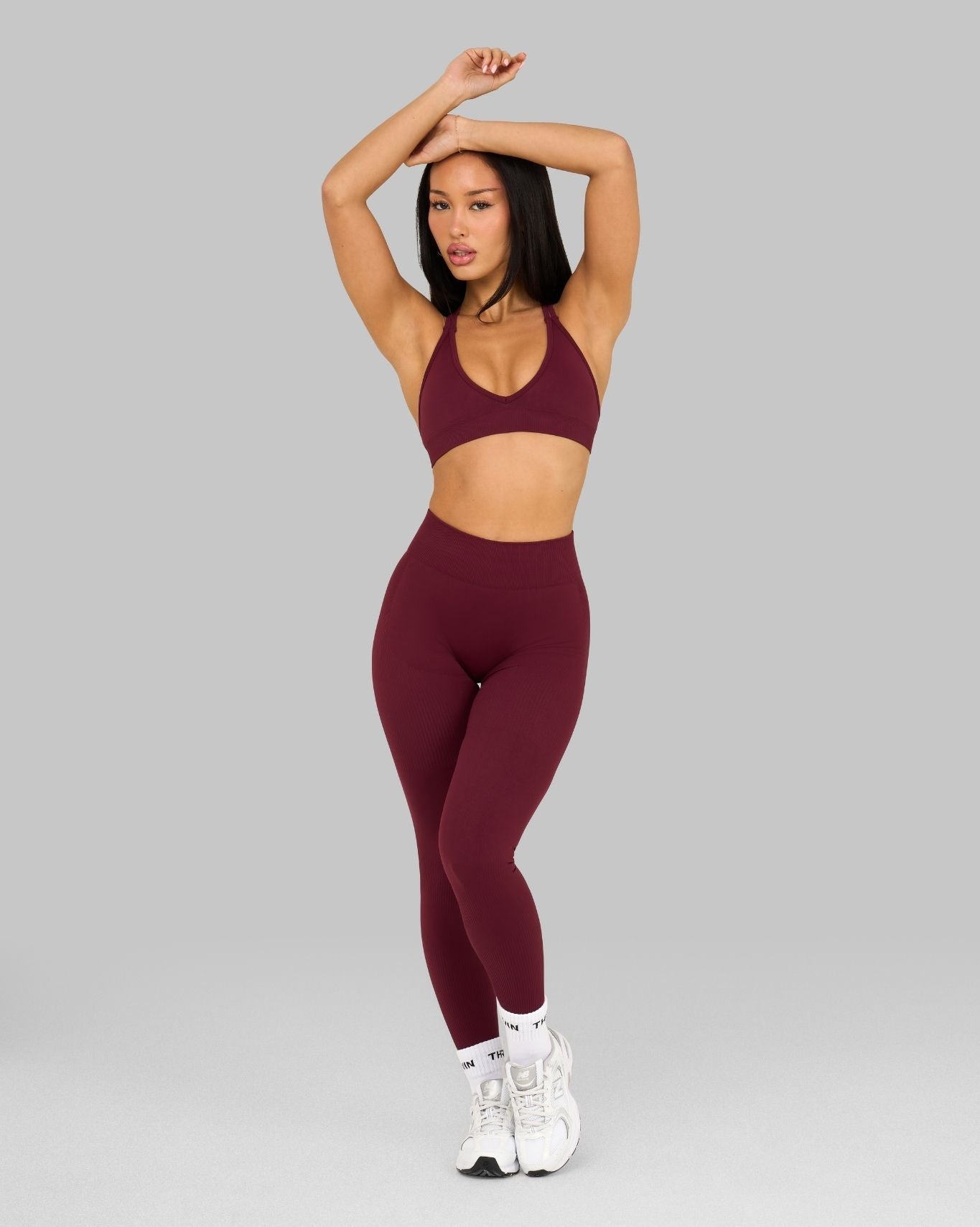 Elevate™ Sculpting Mid Waist Scrunch Leggings | Cranberry