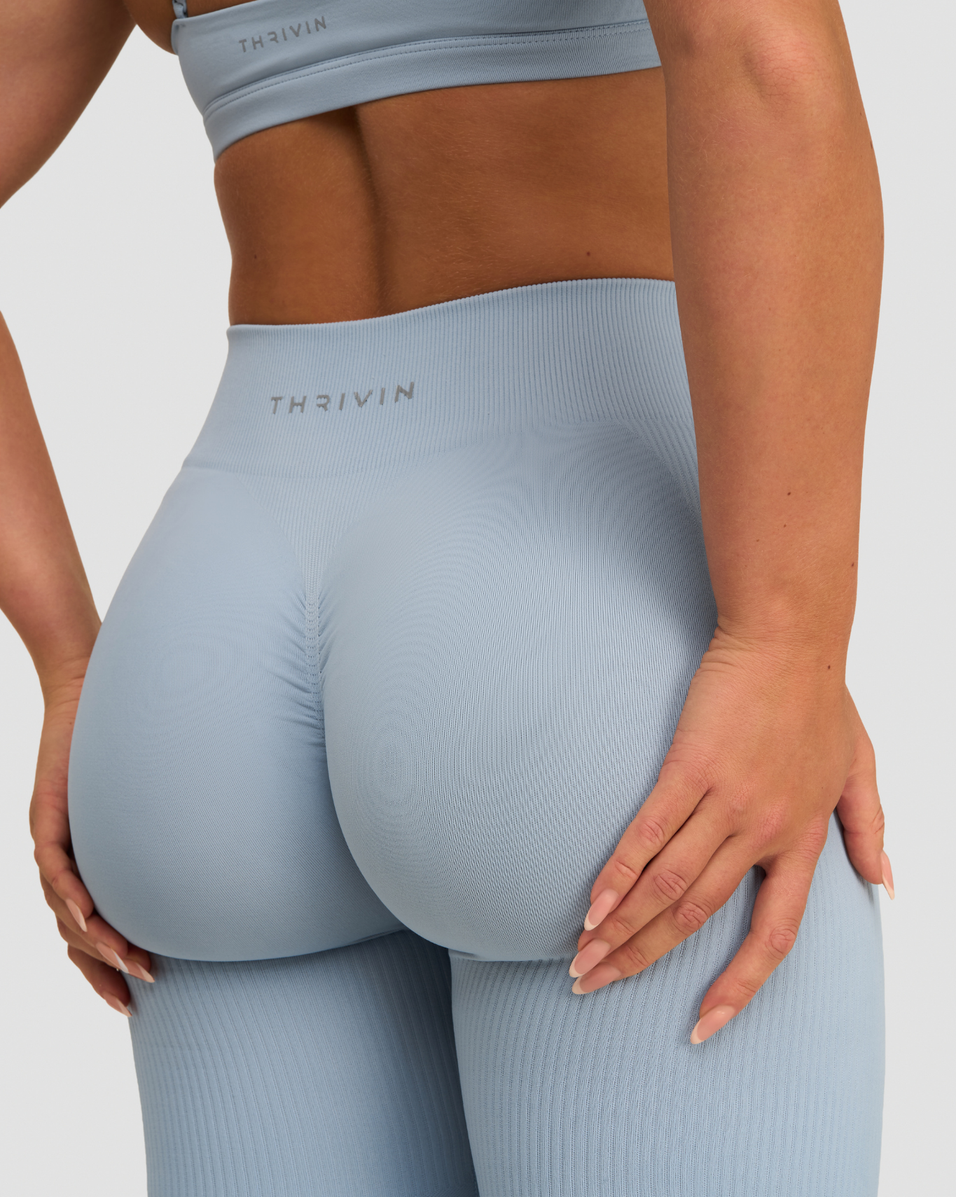 Elevate™ Sculpting Mid Waist Scrunch Leggings | Blue Haze
