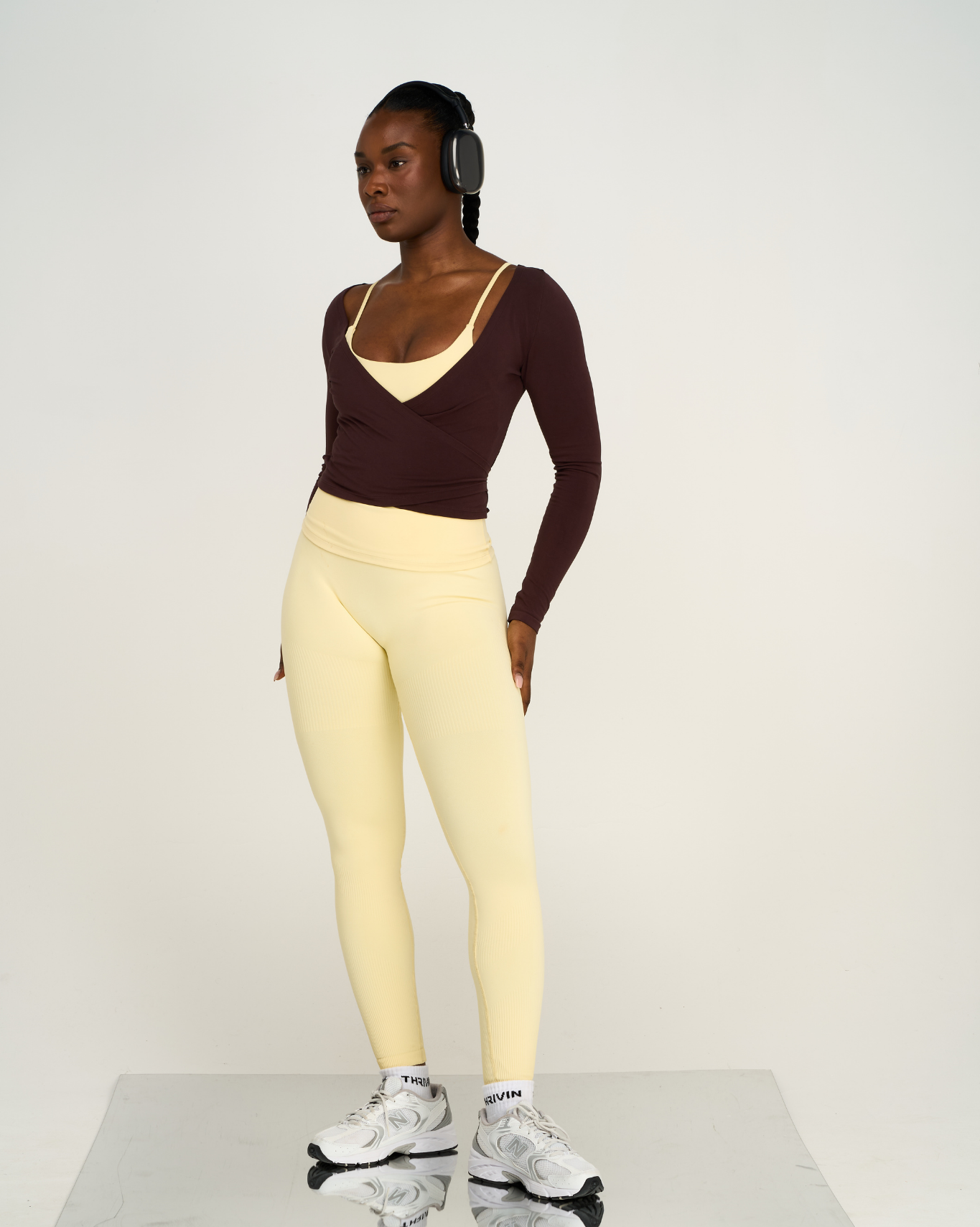 The Essential Collection Wrap Top | Coffee