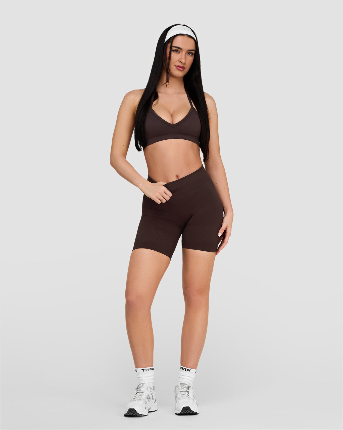 Elevate™ Sculpting Mid Waist Scrunch Shorts | Coffee