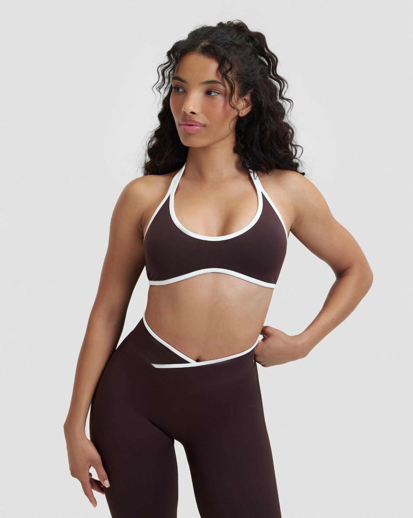 Elevate™ Outline Halterneck Bra | Coffee