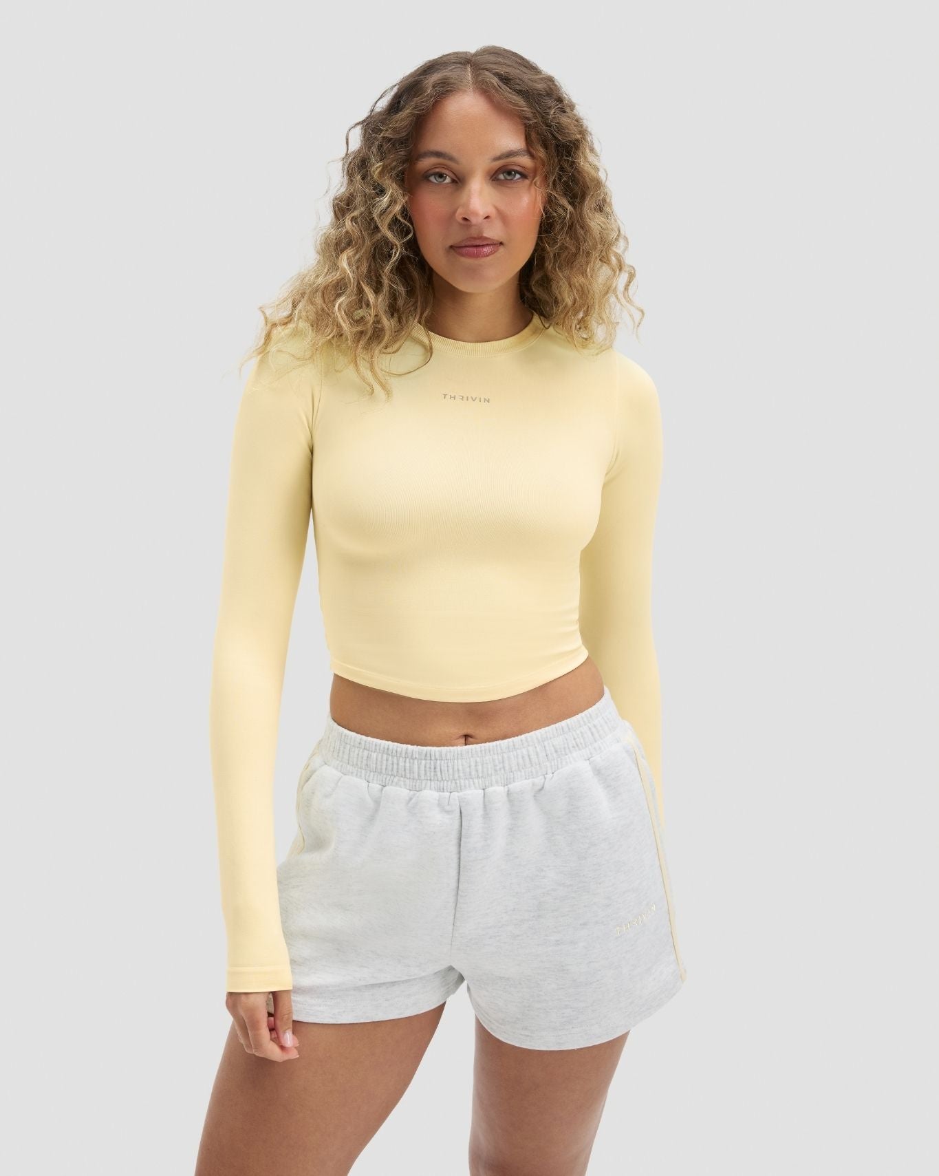 Elevate™ Compression Long Sleeve Top | Golden Butter