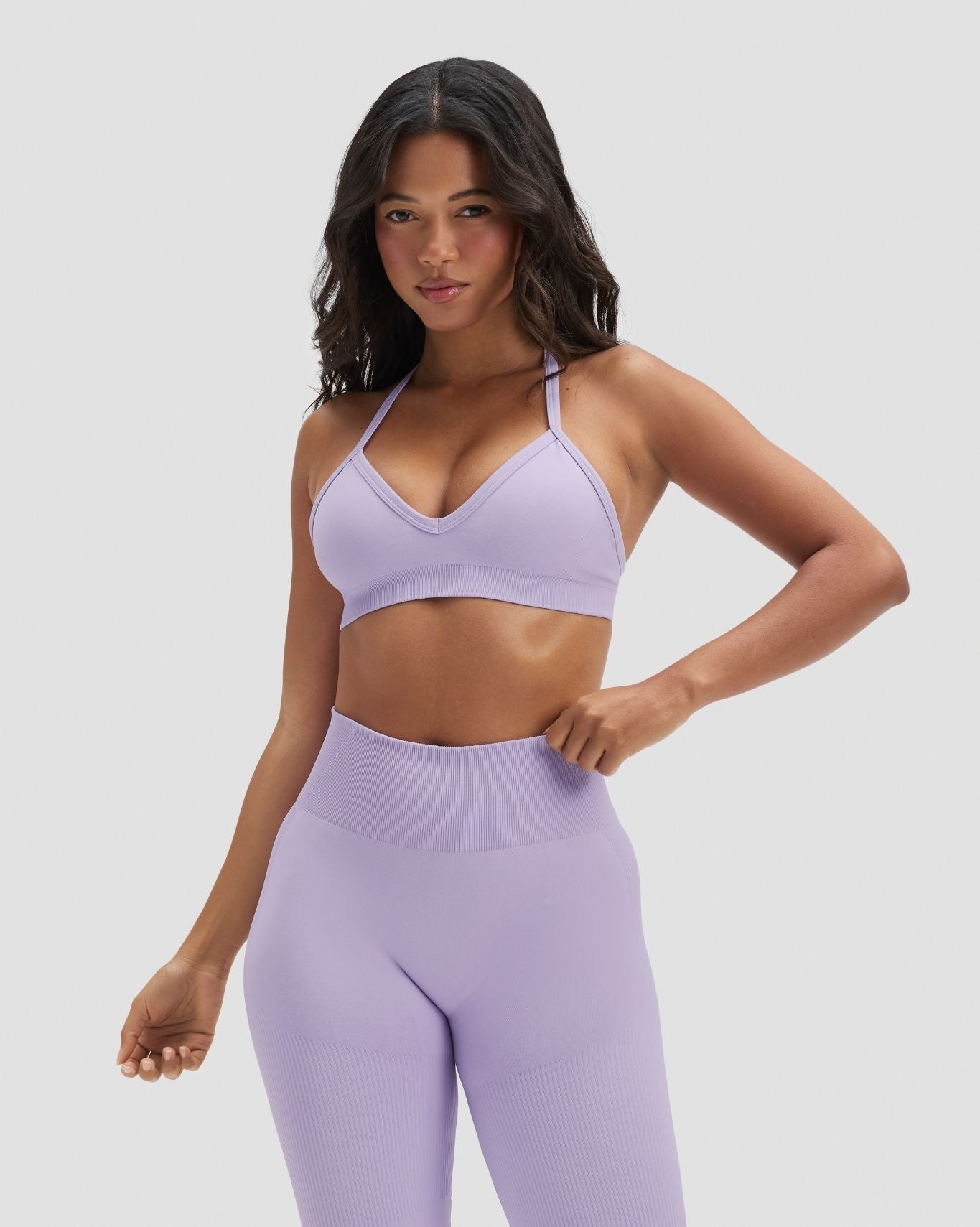 Elevate™ Sculpting Seamless Adjustable Halter Bra | Lilac