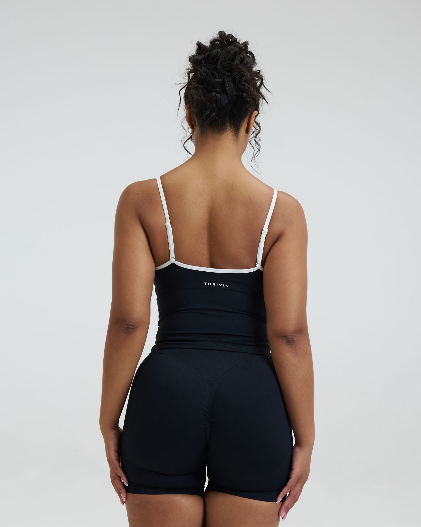 Elevate™ Outline Cross Back Tank Top | Night Black