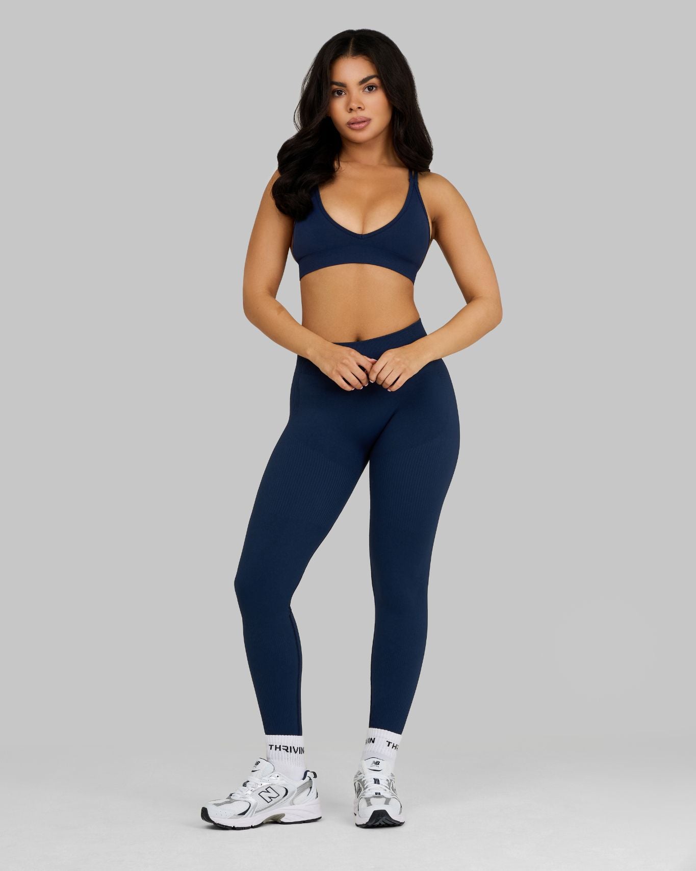 Arise - Seamless Sculpt Ribbed Contour Leggings - Zwart