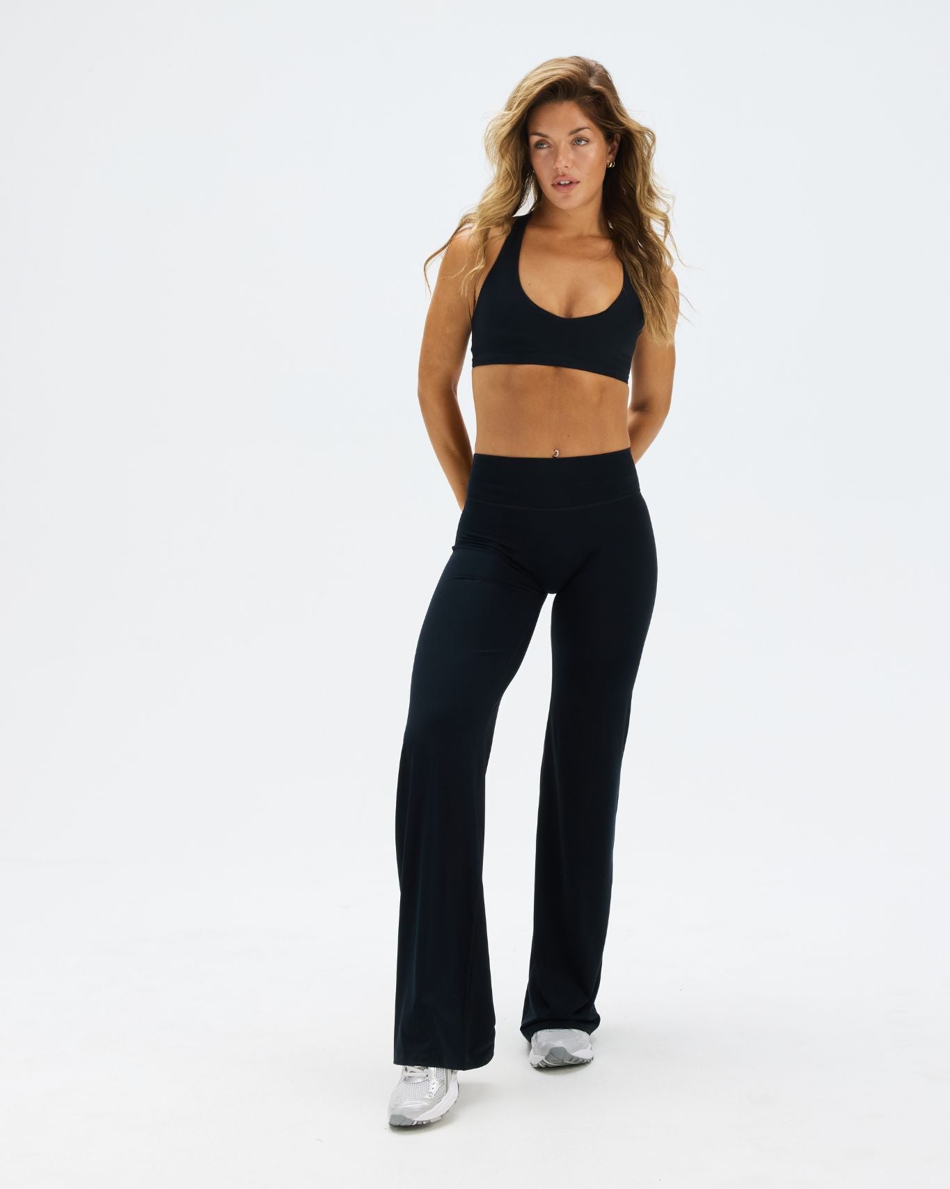 Essence Wide Leg Pants | Night Black