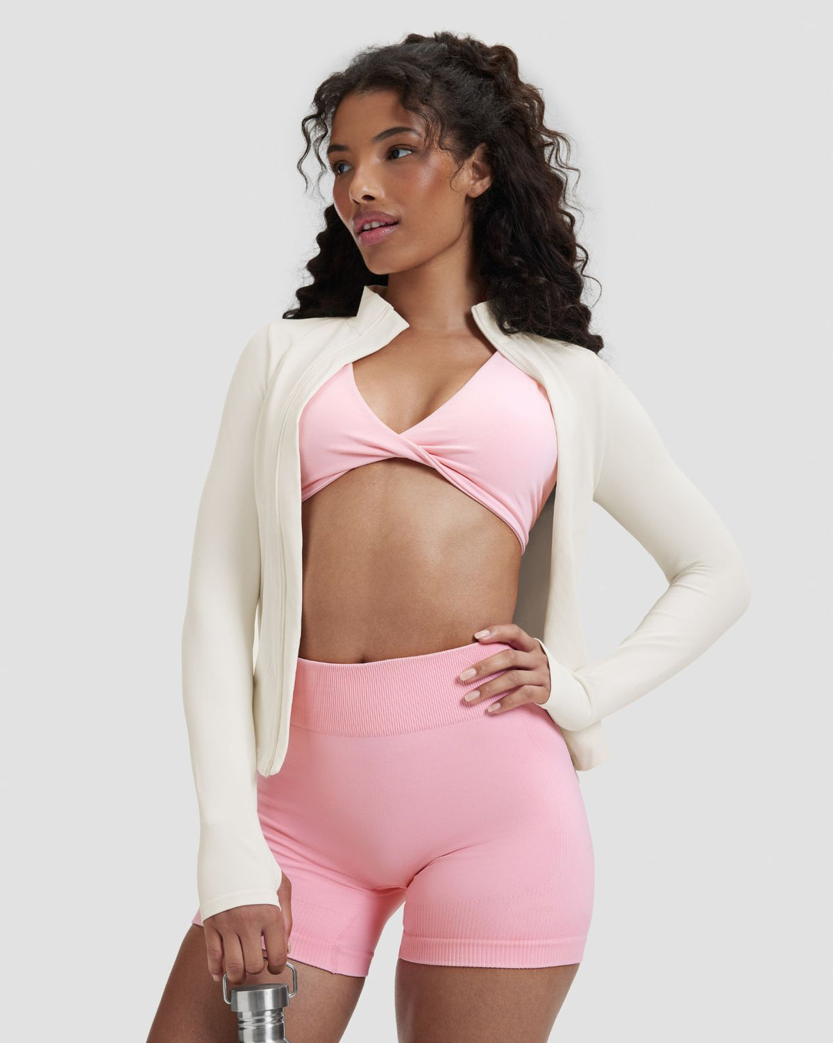 Elevate™ Compression Long Sleeve Jacket | Cream