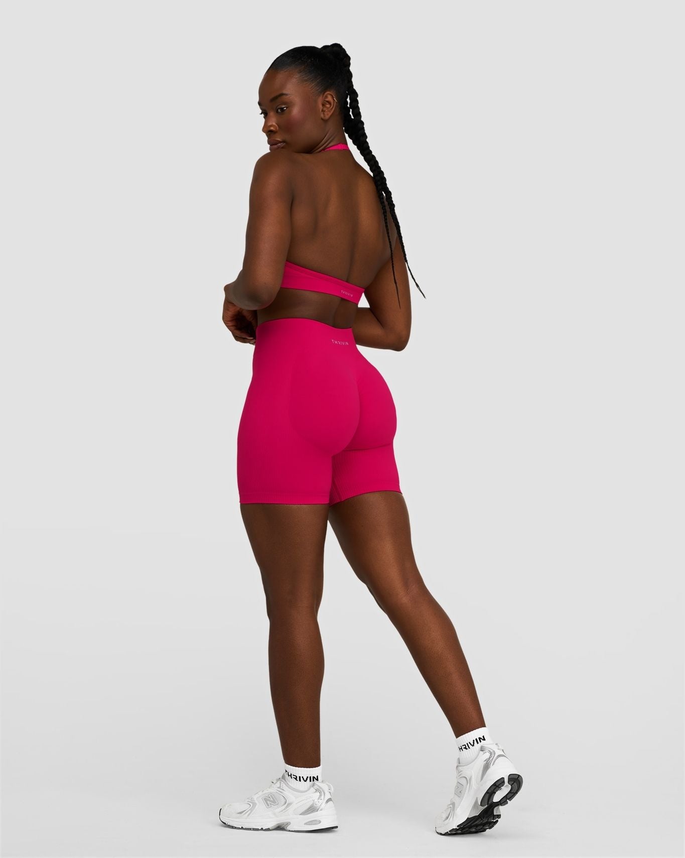 Pantalones Cortos Moldeadores con Fruncido en la Cintura Media Elevate™ | Fresa