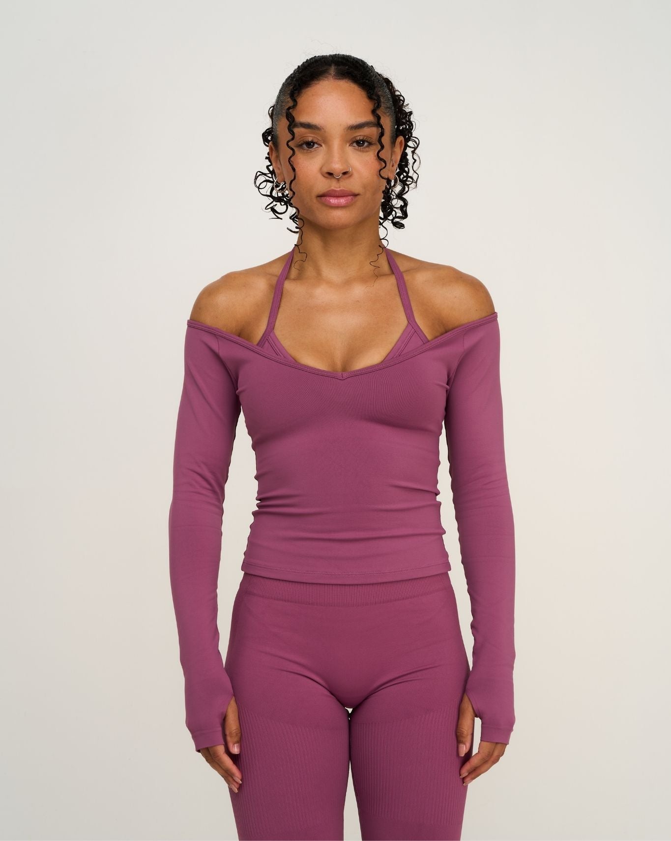 Elevate™ Sculpting Seamless V-Neck Top | Orchid Mauve