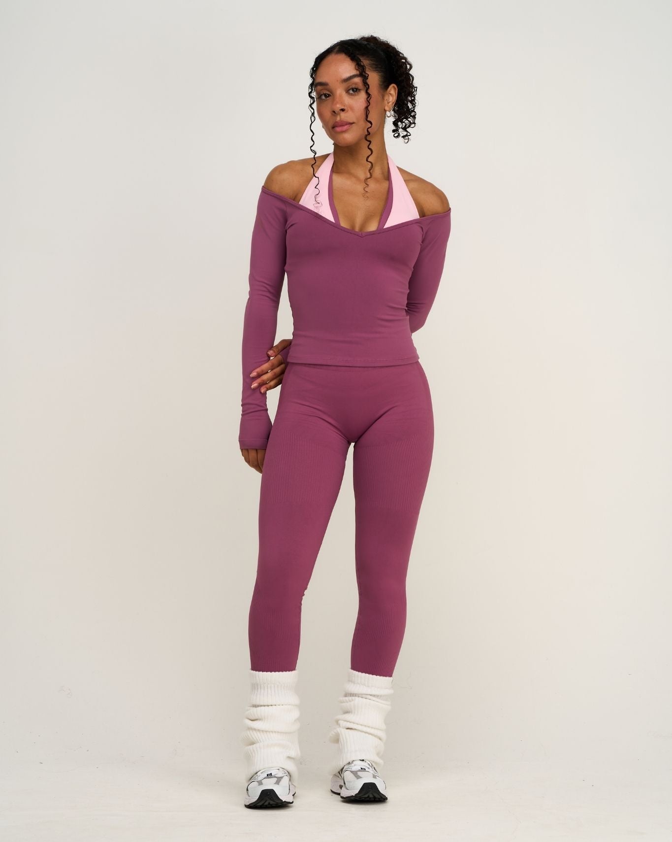 Elevate™ Sculpting Seamless V-Neck Top | Orchid Mauve