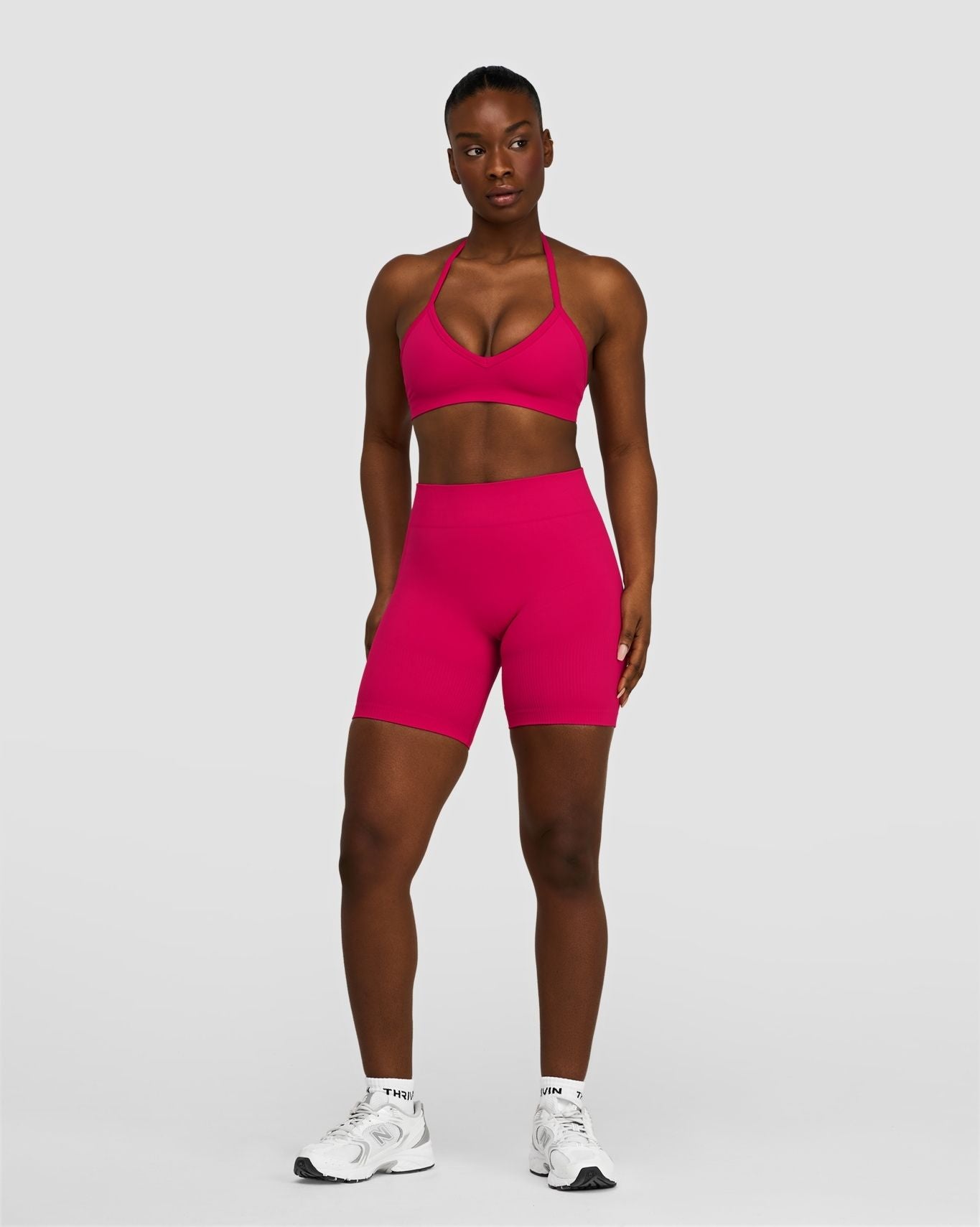 Pantalones Cortos Moldeadores con Fruncido en la Cintura Media Elevate™ | Fresa