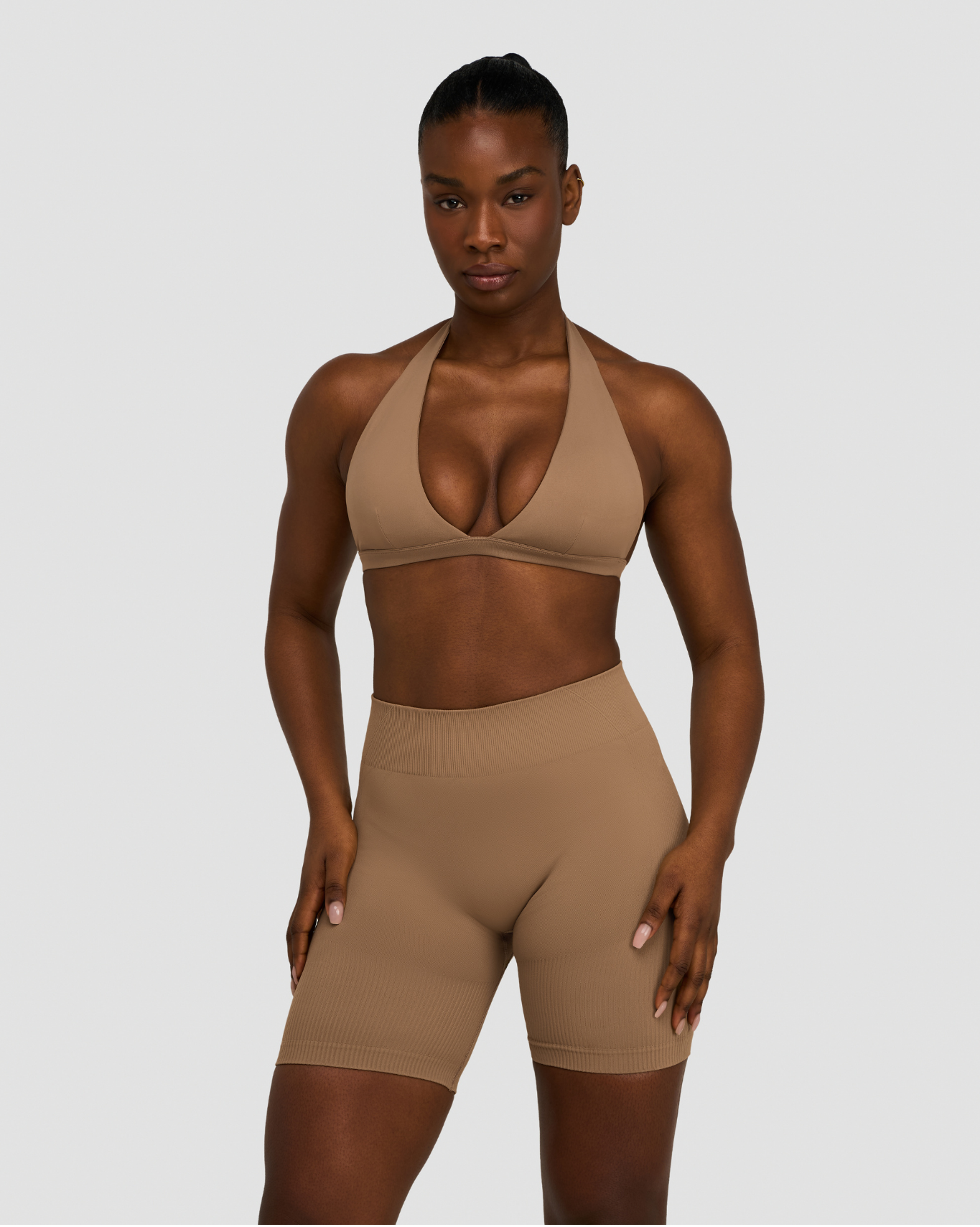 Elevate™ Sculpting Mid Waist Scrunch Shorts | Toffee