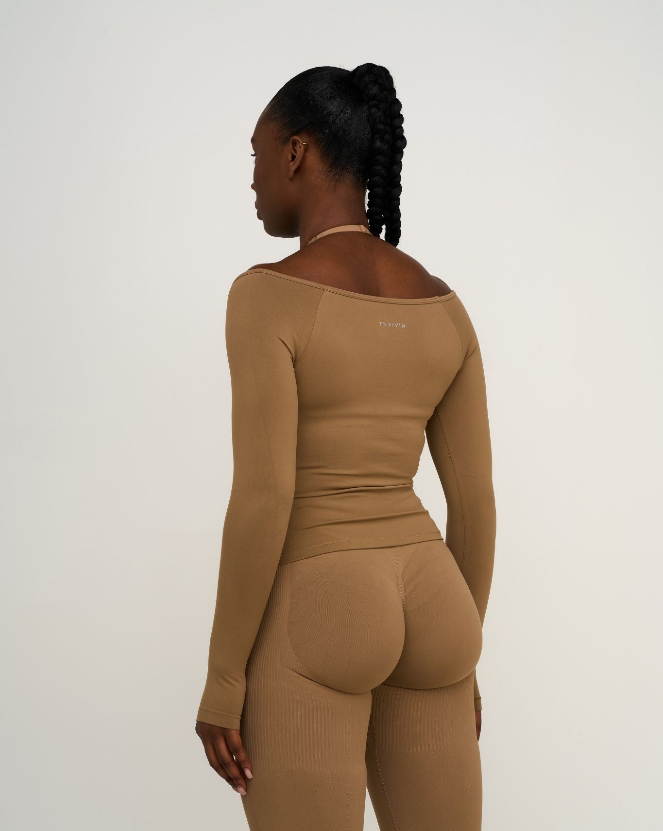 Elevate™ Sculpting Seamless V-Neck Top | Toffee