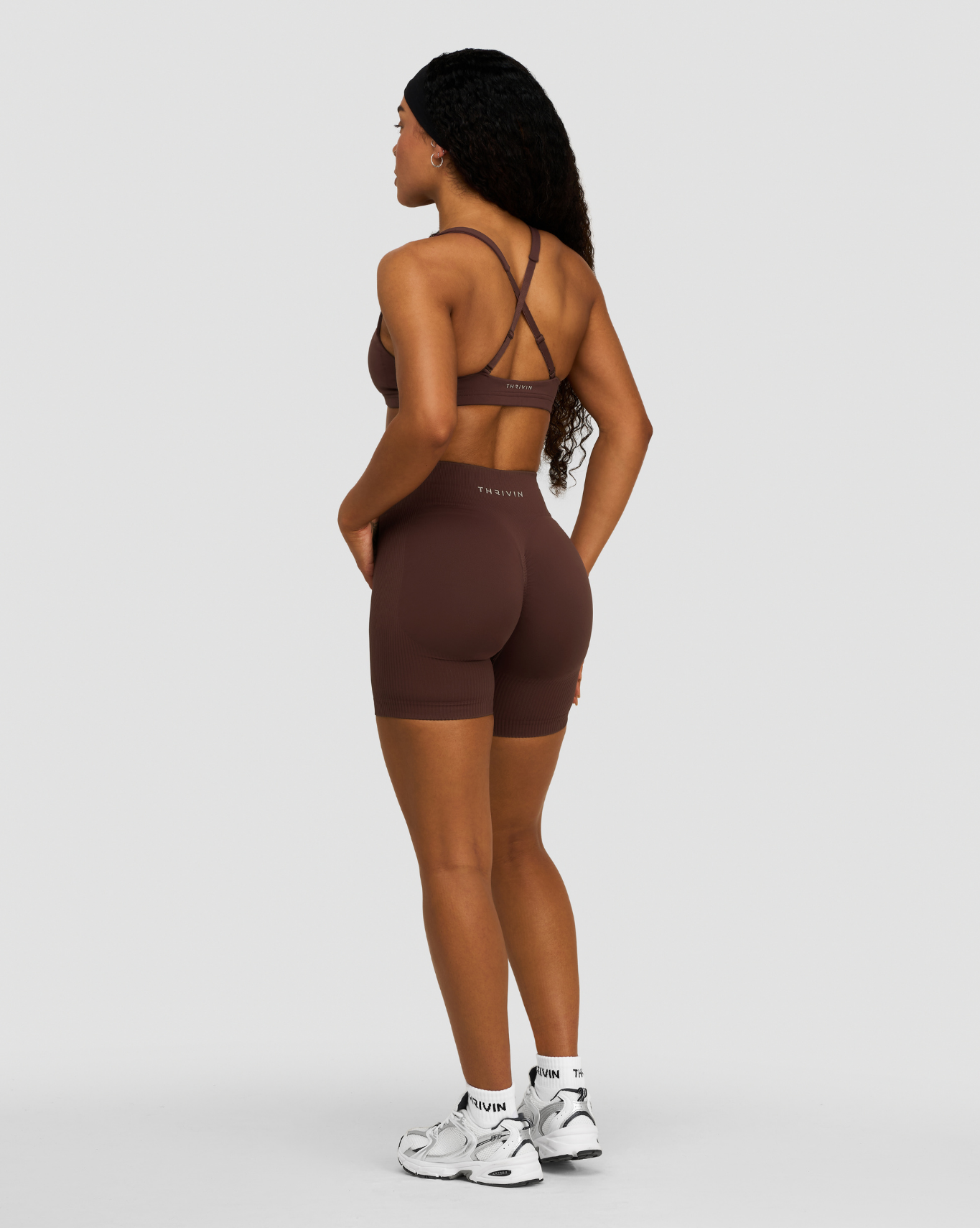 Elevate™ Sculpting Mid Waist Scrunch Shorts | Dark Mauve