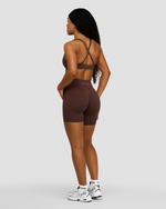 Elevate™ Sculpting Mid Waist Scrunch Shorts | Dark Mauve