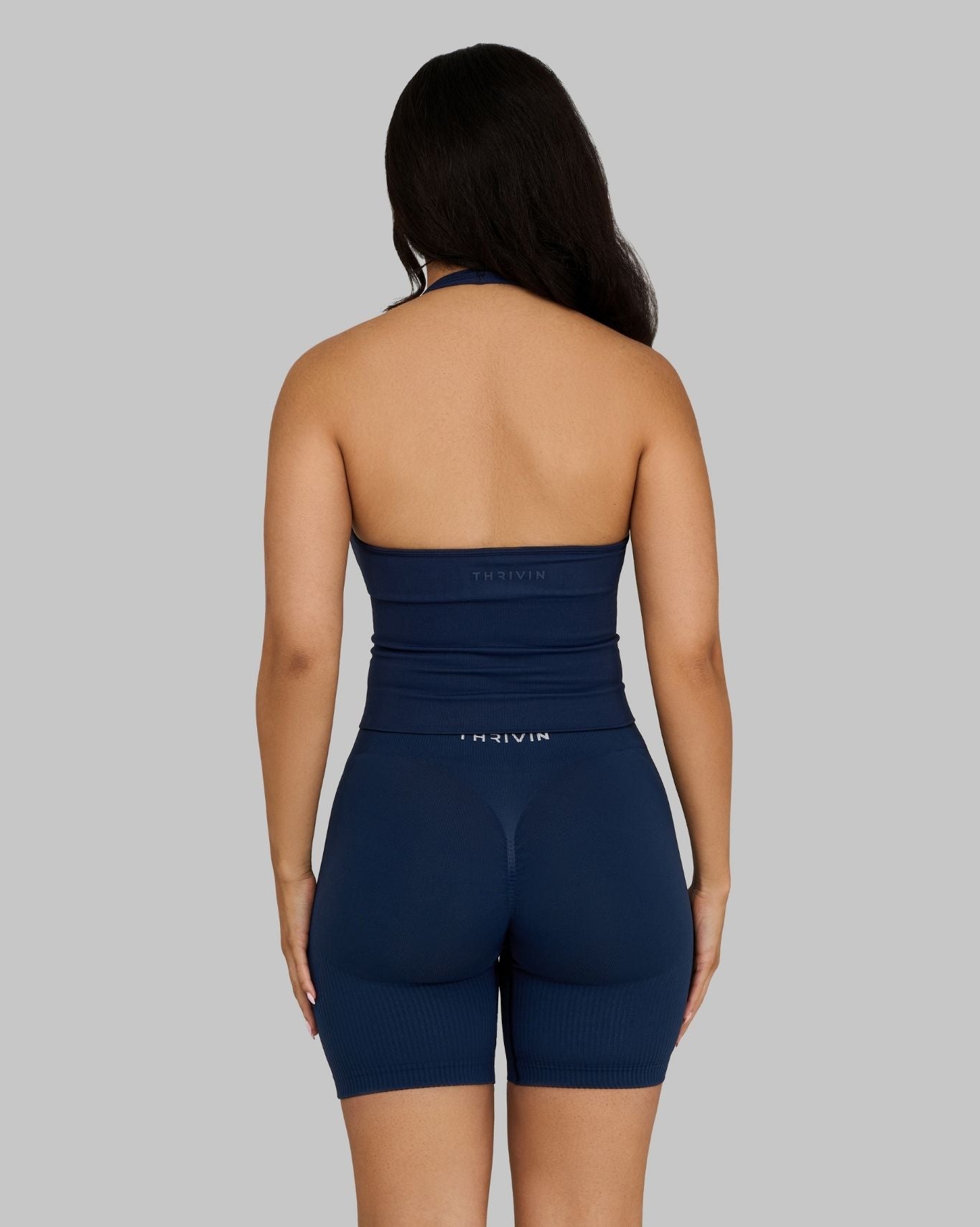 Elevate™ Sculpting Seamless Halterneck Top | Midnight Navy